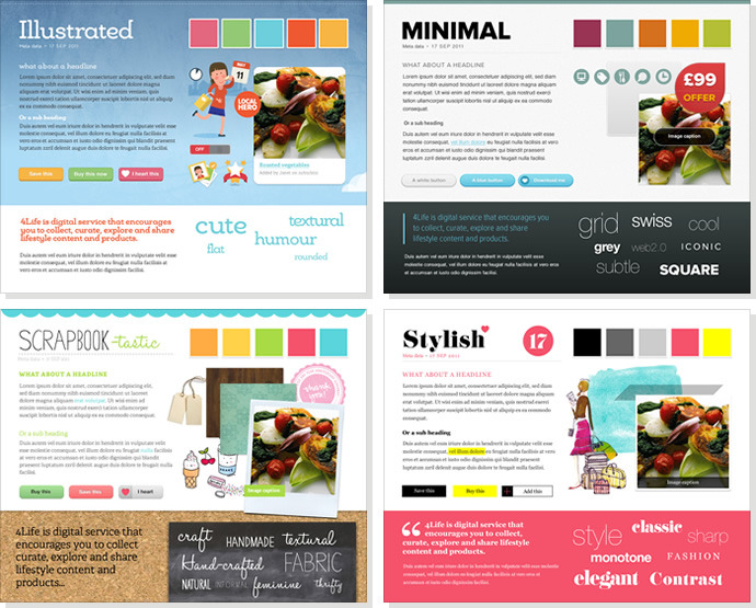 Visual design explorations